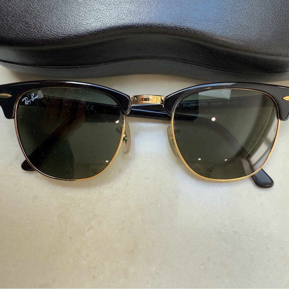 Ray-Ban Classic Black and Gold Sunglasses
